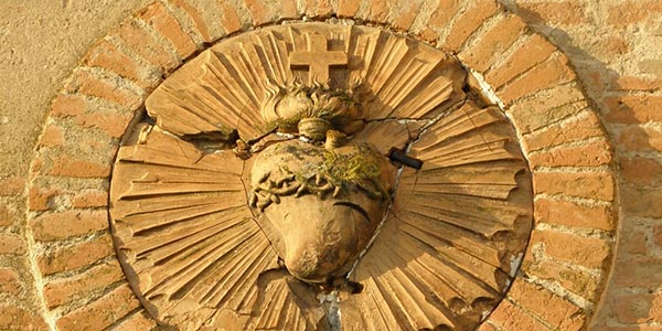 Sacro Cuore di Gesu church tower detail Spinazzino Ferrara 1280x640