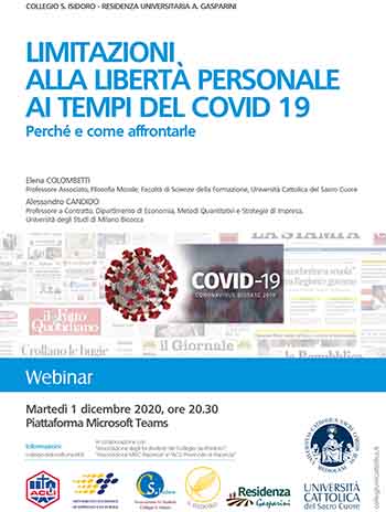 Locandina Limitazioni alla liberta personale ai tempi del Covid 19