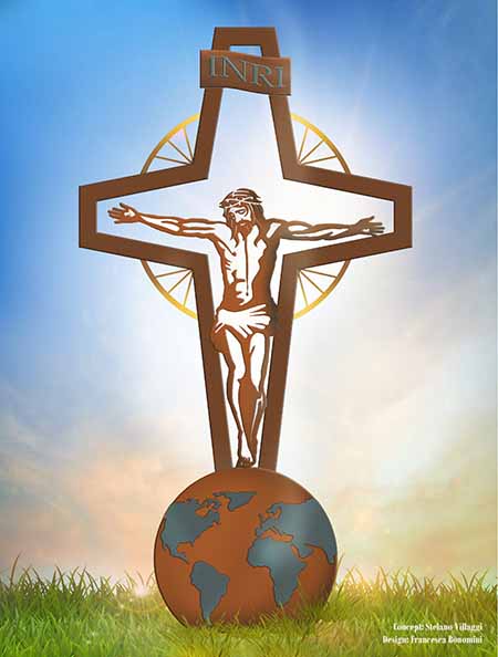 il crocifisso dedicato alle vittime da covid a filippazzi