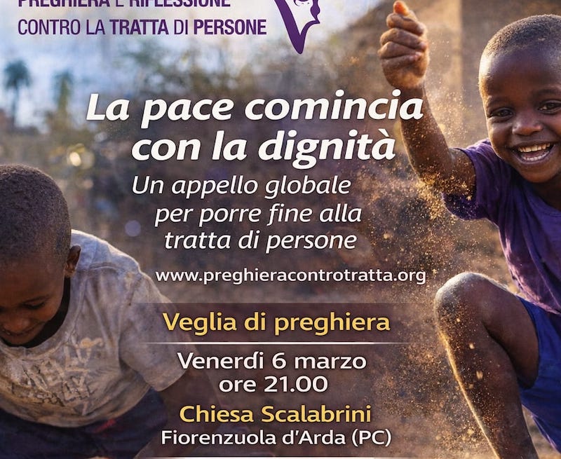 veglia contro la tratta a Fiorenzuola d'Arda