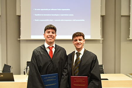 Profilo Sostenibilita Leonardo Catelli sx e Bernardo Mori dx