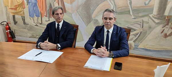 Robert Gionelli e Pietro Boselli durante la conferenza stampa