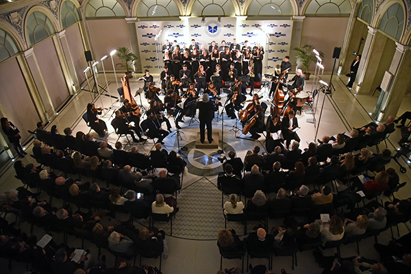 Veduta dallalto di Sala Corrado Sforza Fogliani. Fotoservizio Mauro del Papa 