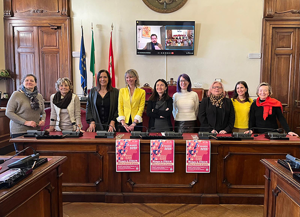 foto conferenza stampa su iniziative 7 e 8 marzo 2025
