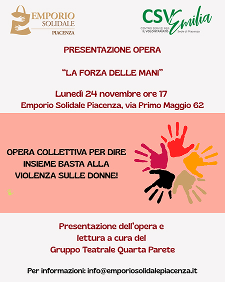 Un’opera collettiva contro la violenza sulle donne all’Emporio 