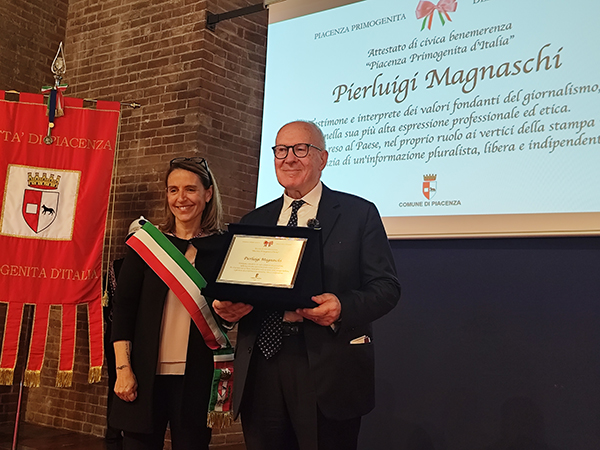 A Pierluigi Magnaschi la benemerenza civica «Piacenza Primogenita d’Italia»