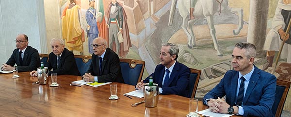 Da sinistra a destra Roberto Tagliaferri Angelo Antoniazzi Giuseppe Nenna Pietro Coppelli Pietro Boselli