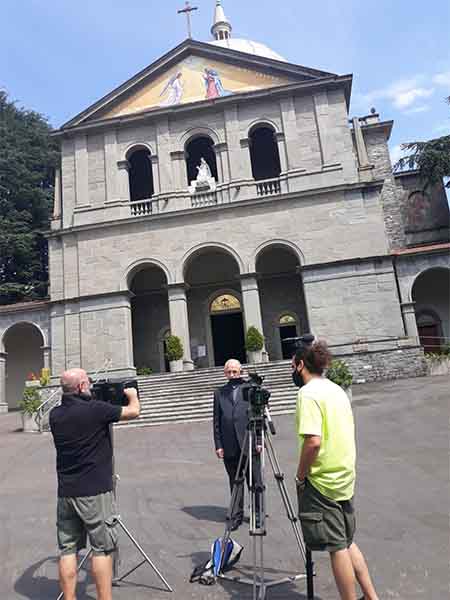 santuario bedonia collegamento Rai 1