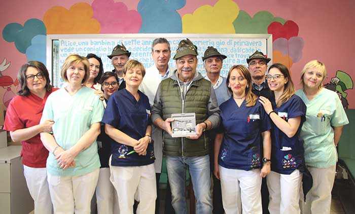 gruppo alpini agazzanoin ospedale