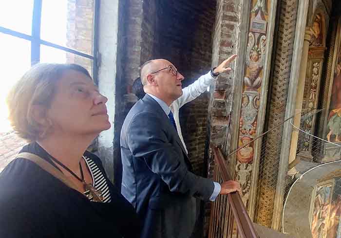 senatore alberto bagnai in visita alla basilica di santa maria di campagna