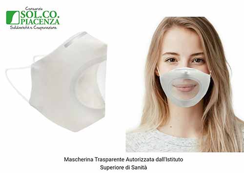 mascherina trasparente